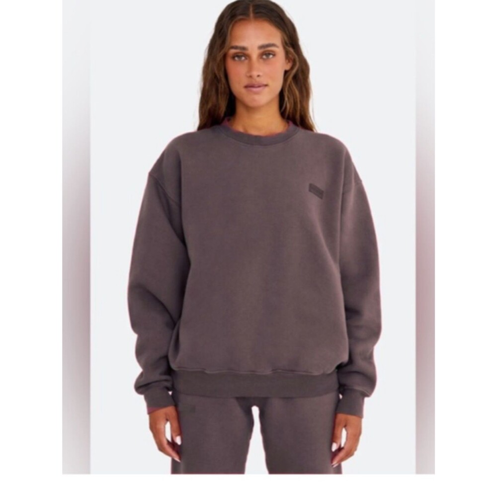SET ACTIVE Unisex Crewneck Sweatshirt in Cool Brown S